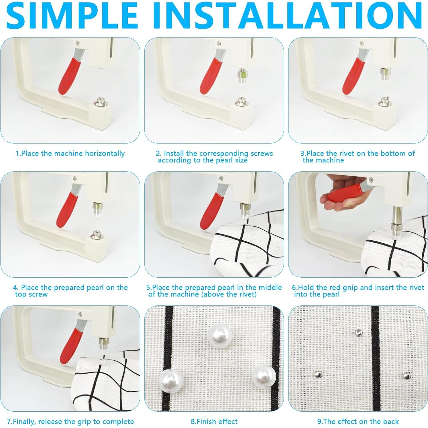 Máquina de Prensa Manual SHRJ para Perlas Blancas 4-10mm