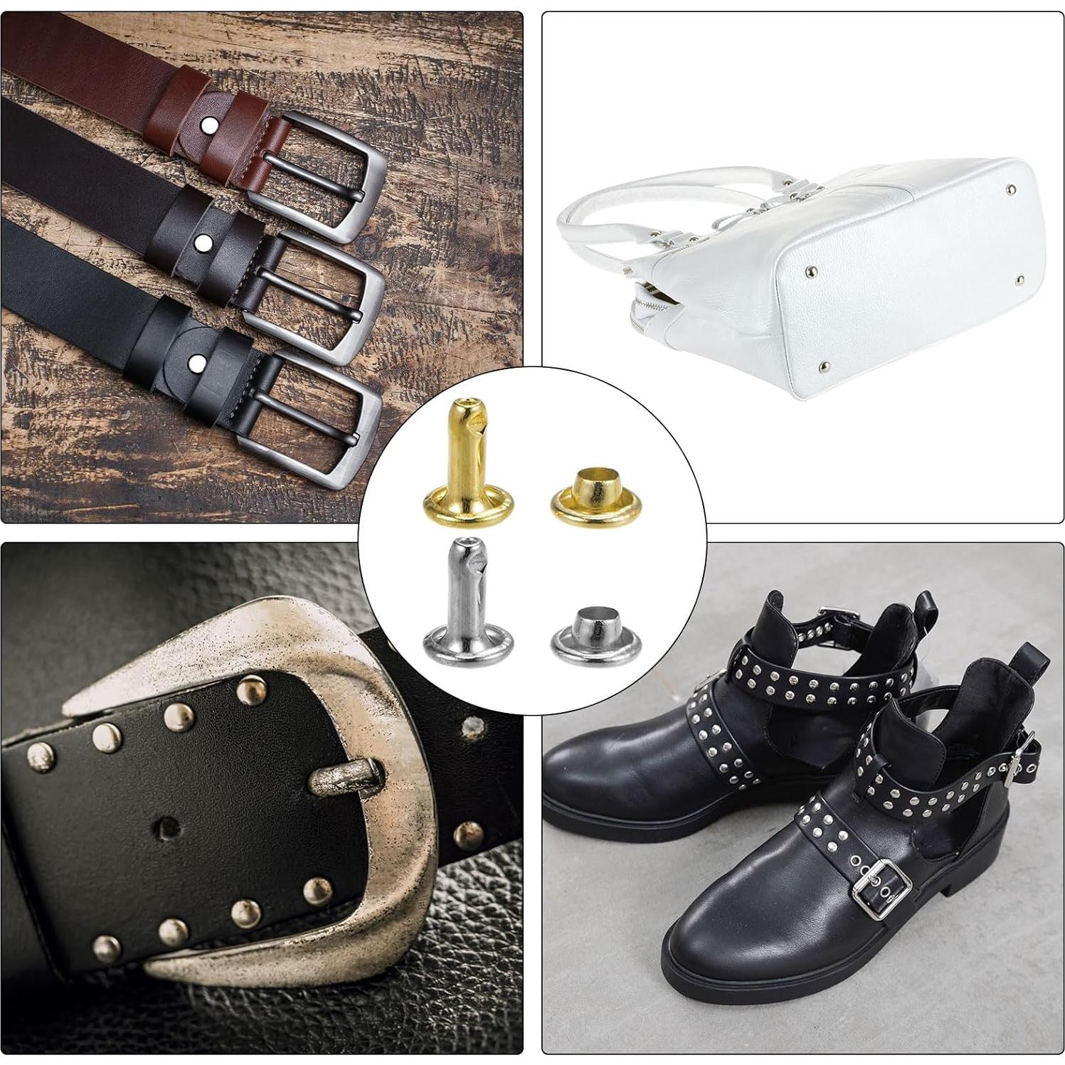 Kit de 200 Remaches de Cuero HARFINGTON 9mm x 8mm Gunmetal