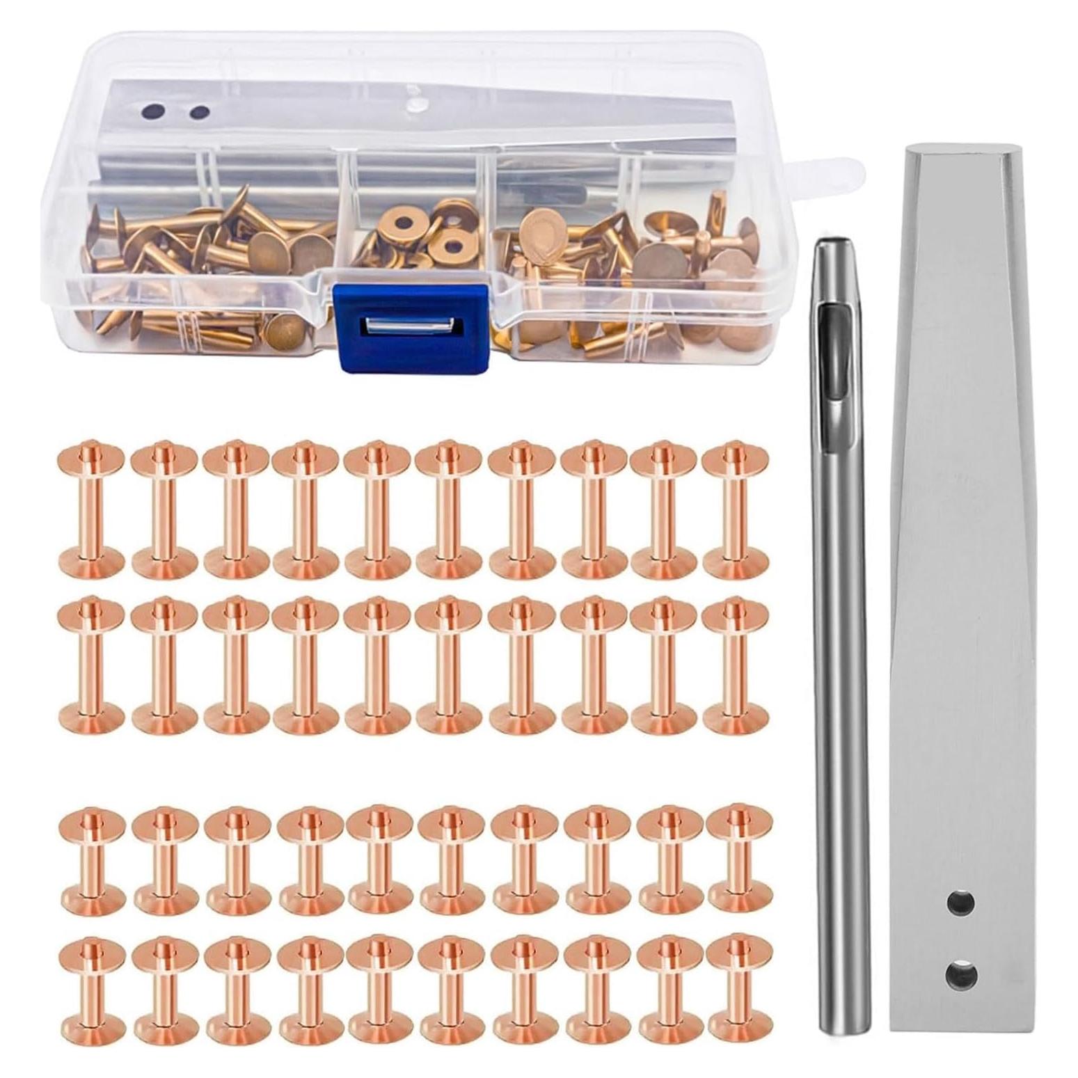 Kit de Remaches de Cobre CERECO 83 Piezas para Cuero DIY