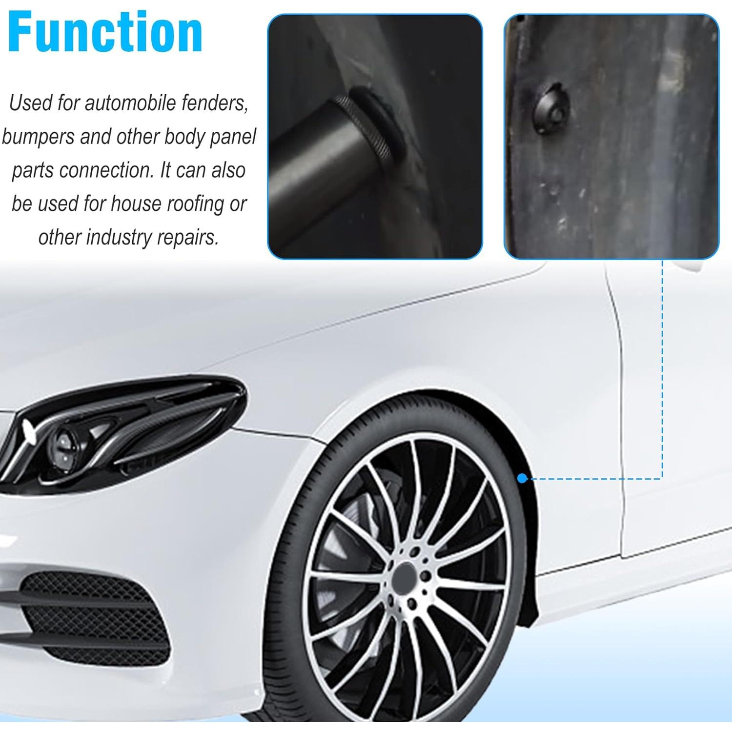 Juego de pistola de remaches Mejiao con 30 remaches de nylon