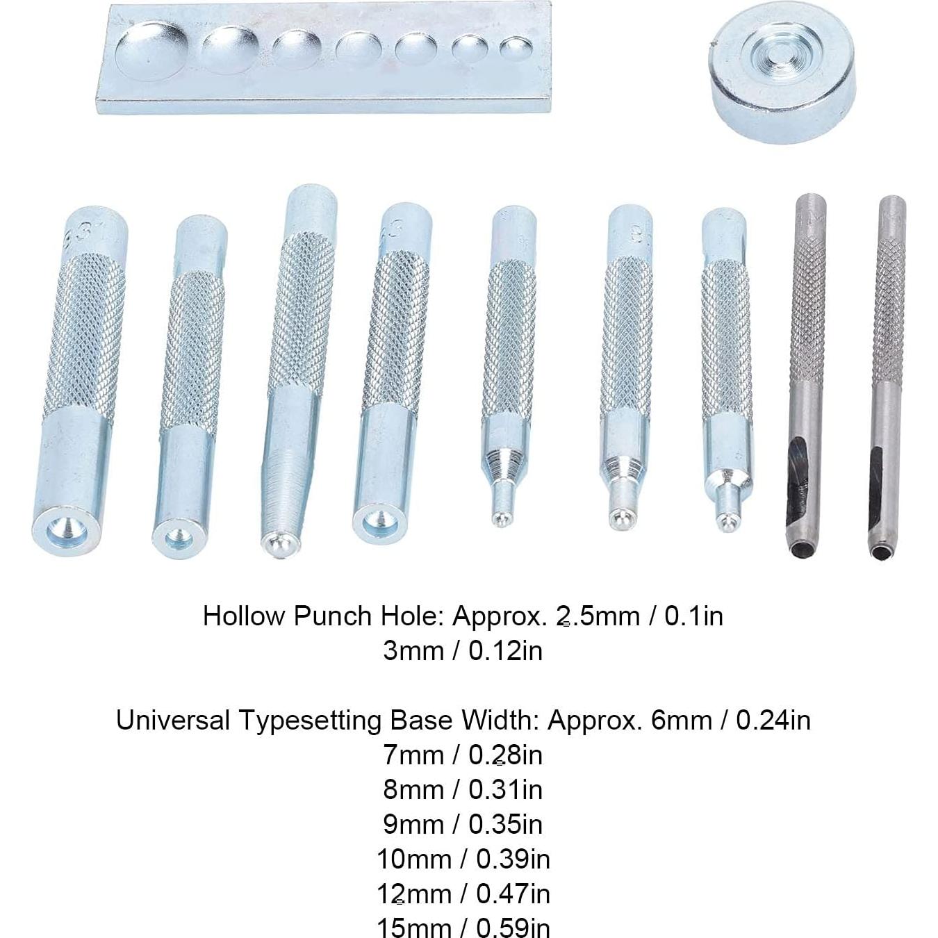 Kit de Herramienta de Perforación de Ojal Fafeicy - Acero Alta Velocidad