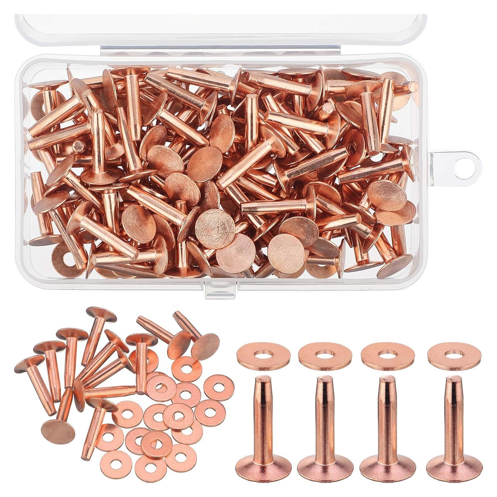 Juego de 50 Remaches de Cobre Hotop 19 mm para Cuero