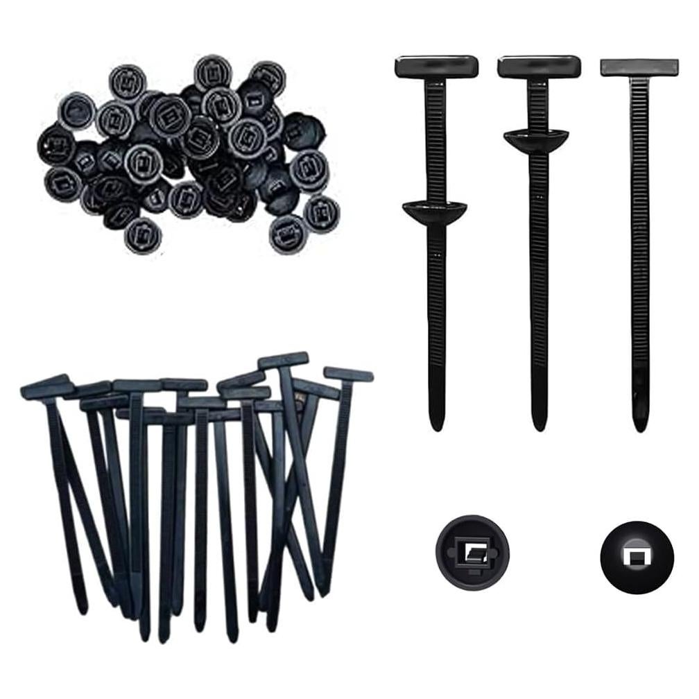 Hebillas de Brida de Cable 60 Pcs Nylon Auto Bloqueante