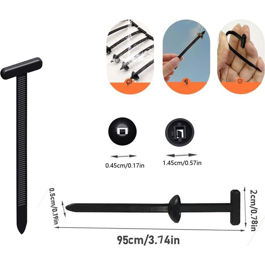 Hebillas de Brida de Cable 60 Pcs Nylon Auto Bloqueante