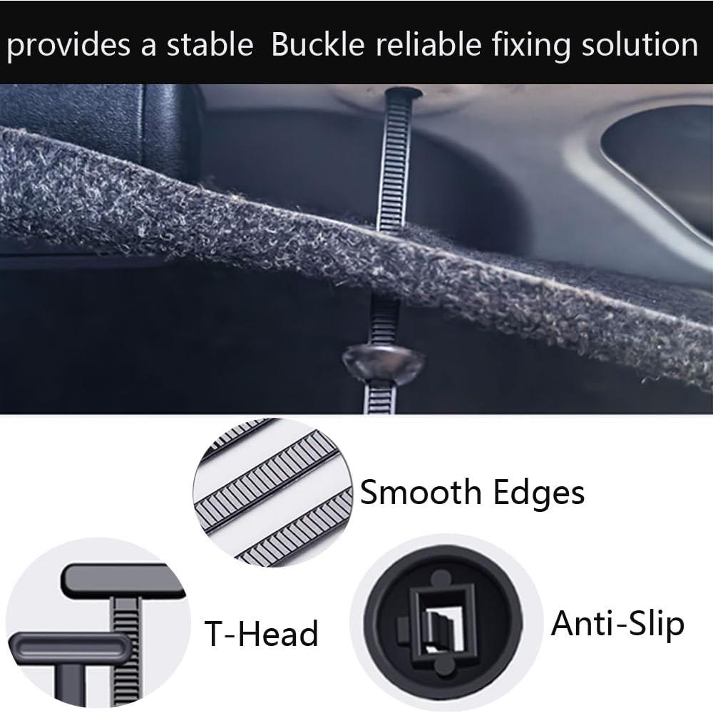 Hebillas de Brida de Cable 60 Pcs Nylon Auto Bloqueante