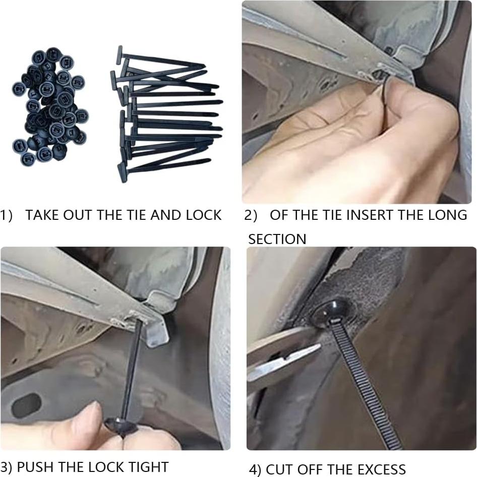 Hebillas de Brida de Cable 60 Pcs Nylon Auto Bloqueante