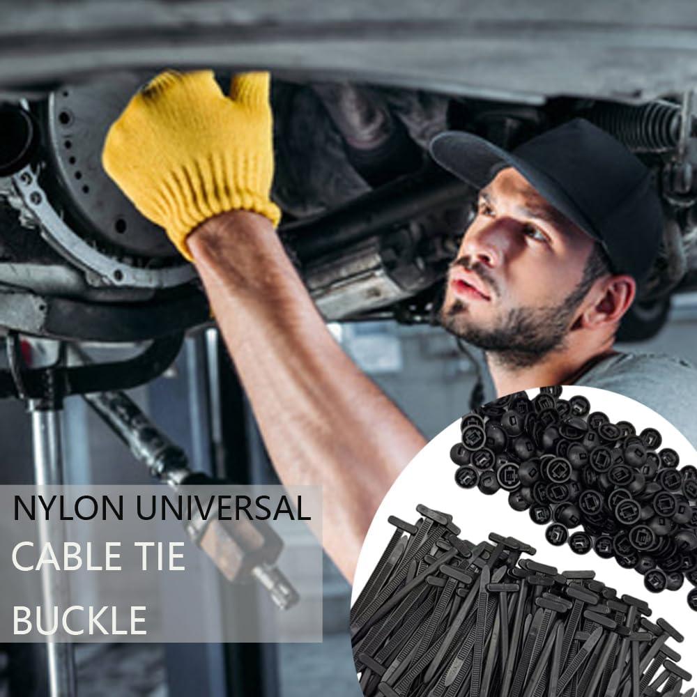 Hebillas de Brida de Cable 60 Pcs Nylon Auto Bloqueante