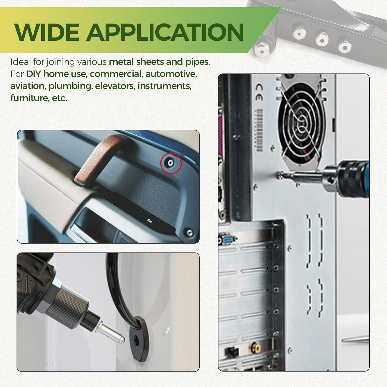 Remachadora Manual Keadic con 226 Piezas de Remaches Ciegos