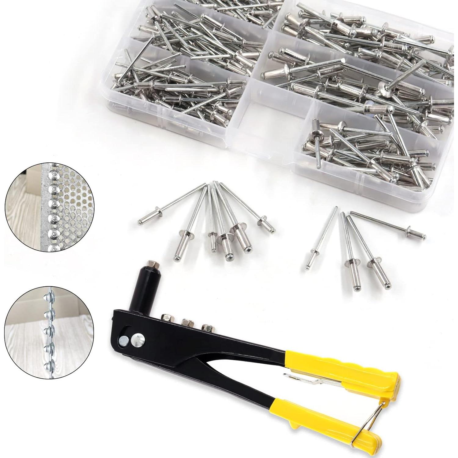 Remachadora Manual Keadic con 226 Piezas de Remaches Ciegos