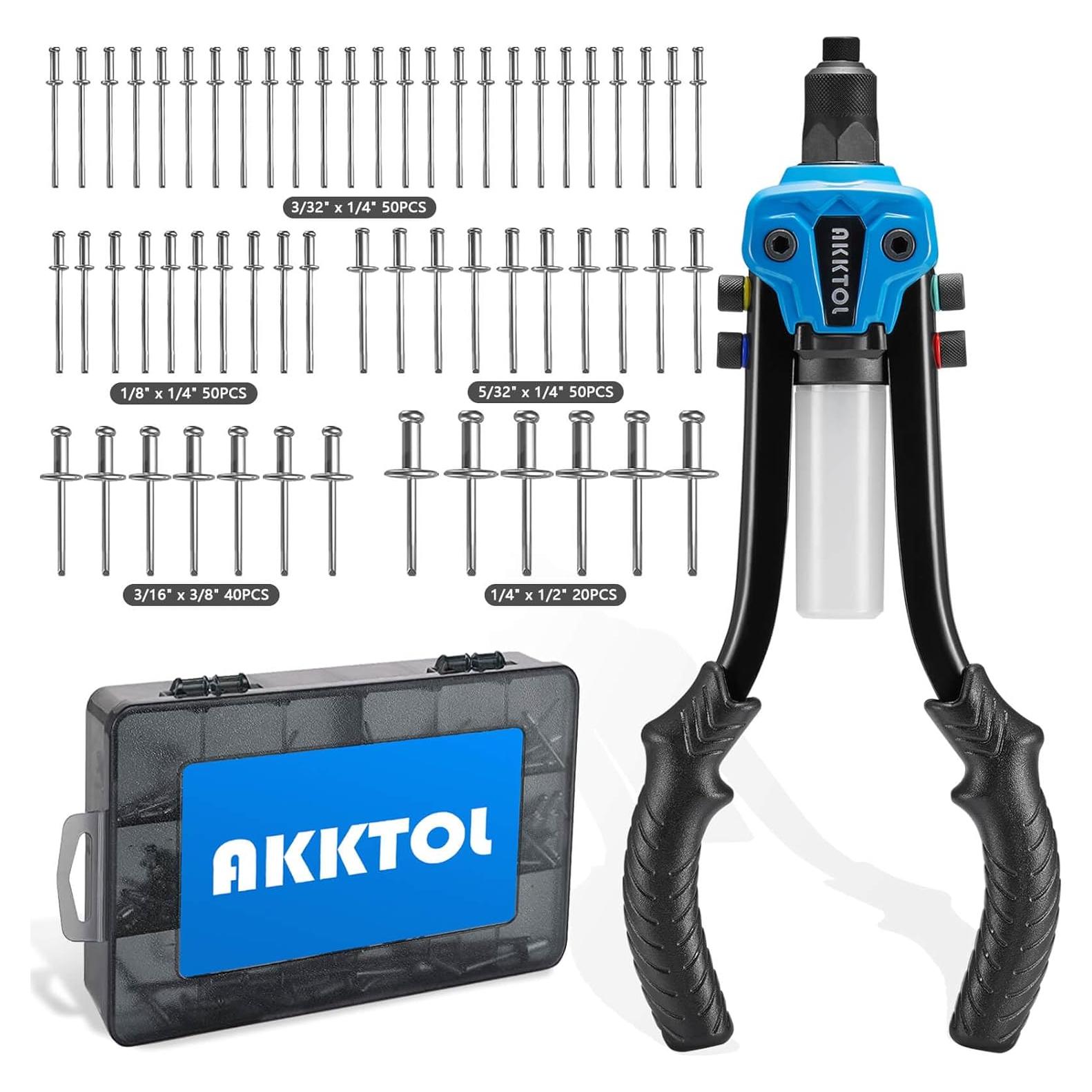 Pistola de Remaches AKKTOL BT811 13" 1/4" 210 Remaches