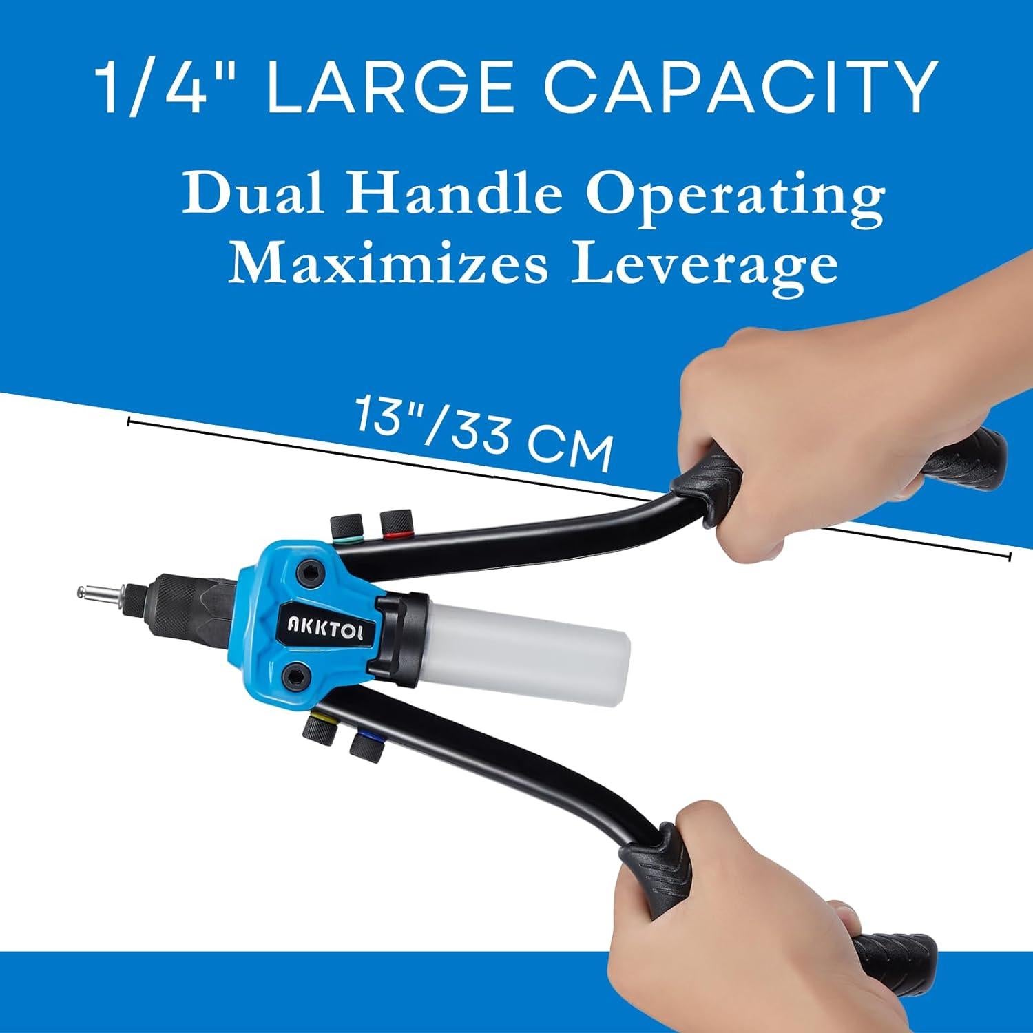 Pistola de Remaches AKKTOL BT811 13" 1/4" 210 Remaches