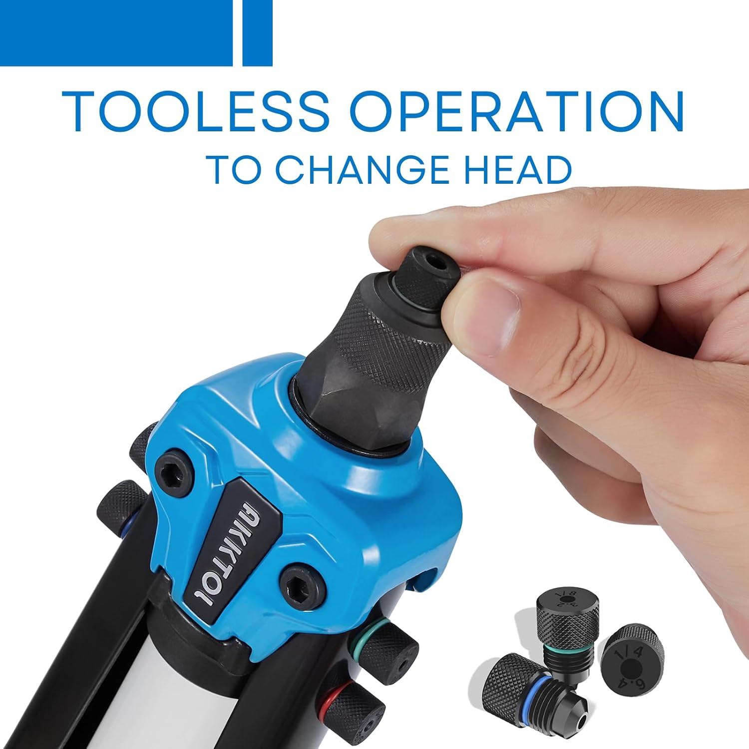 Pistola de Remaches AKKTOL BT811 13" 1/4" 210 Remaches