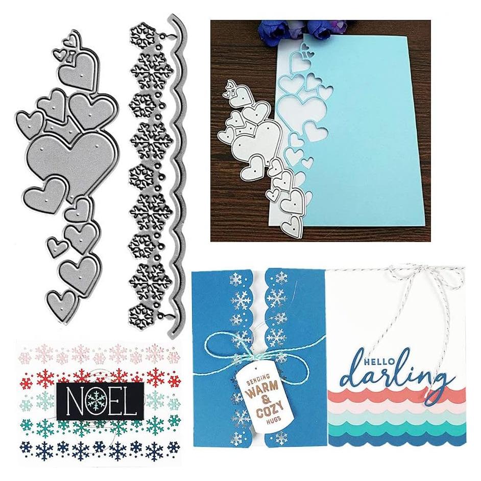 Troqueles de Corte AHTOLS Corazón y Copo de Nieve 13.68cm