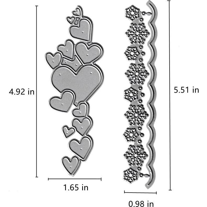 Troqueles de Corte AHTOLS Corazón y Copo de Nieve 13.68cm