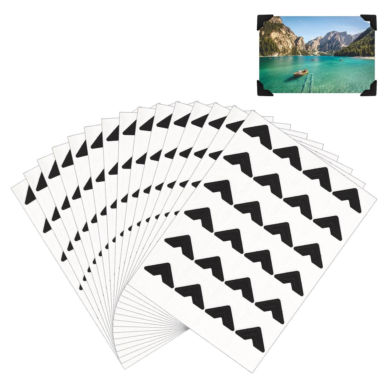 360 Etiquetas de Esquinas Autoadhesivas para Fotos - Negro