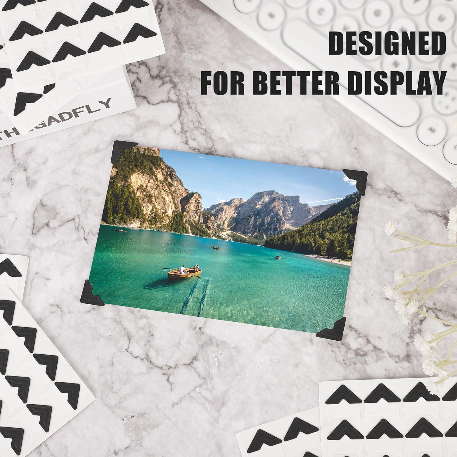 360 Etiquetas de Esquinas Autoadhesivas para Fotos - Negro