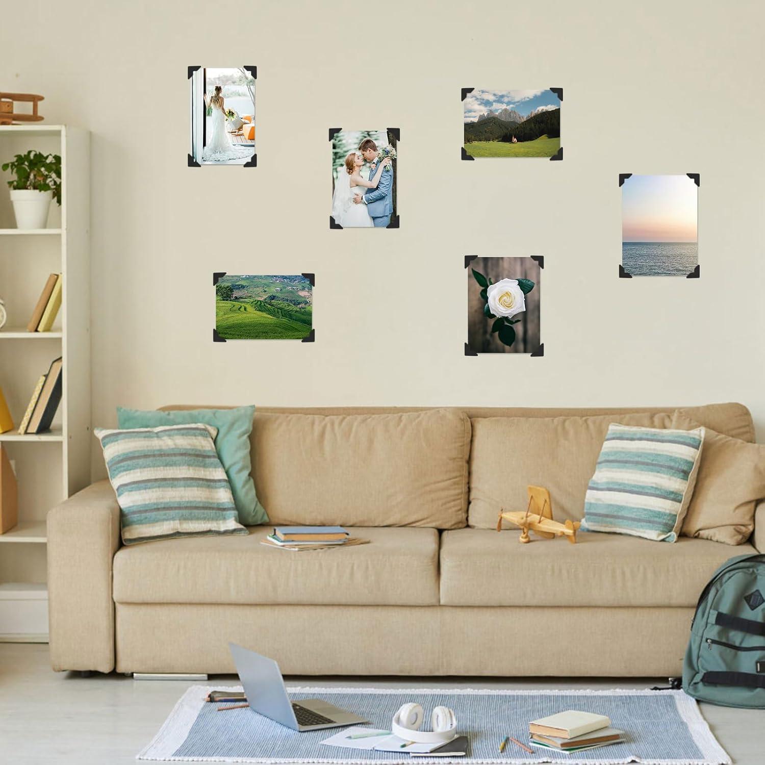 360 Etiquetas de Esquinas Autoadhesivas para Fotos - Negro