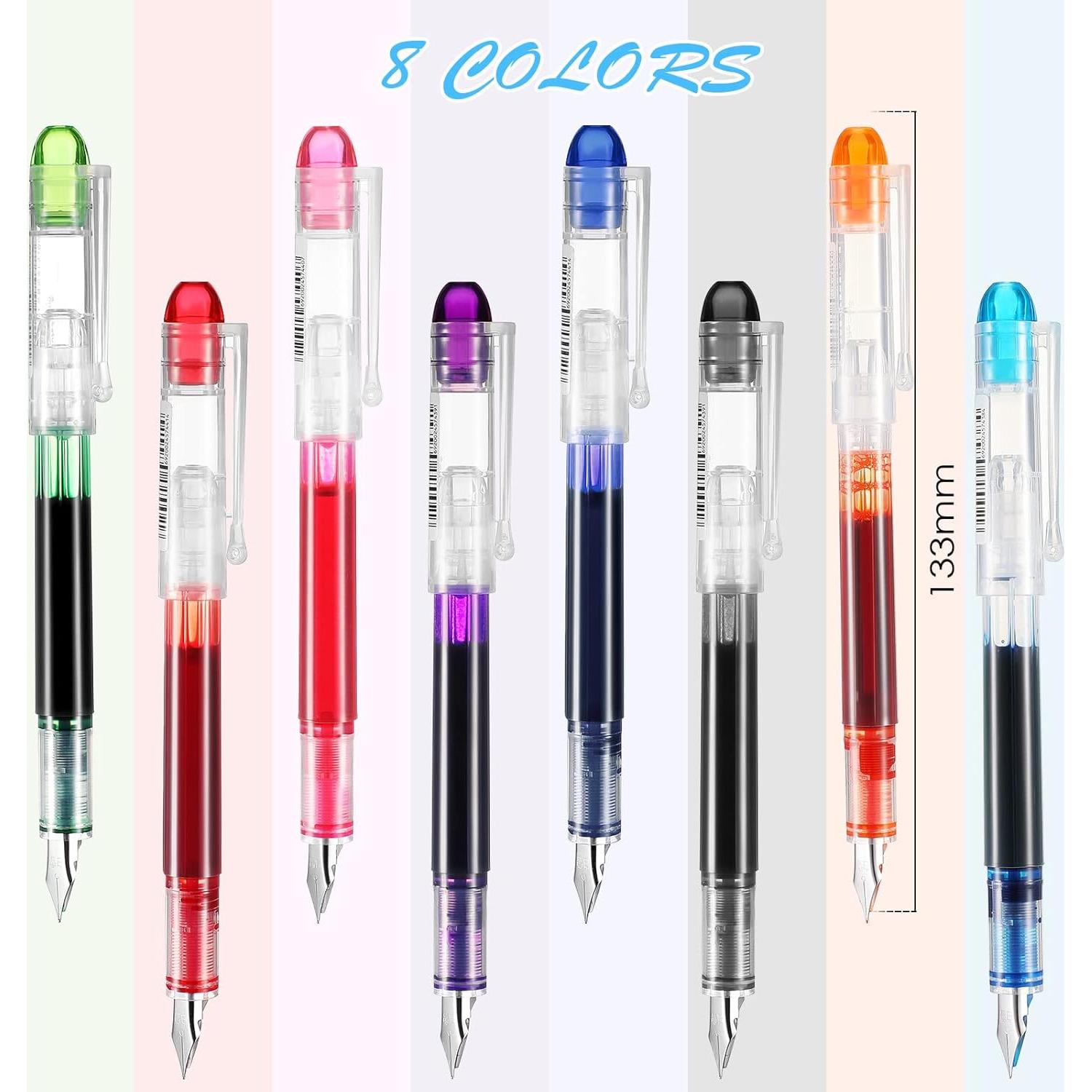 Juego de 40 Plumas Fuente Desechables Laumoi - Punta Extra Fina