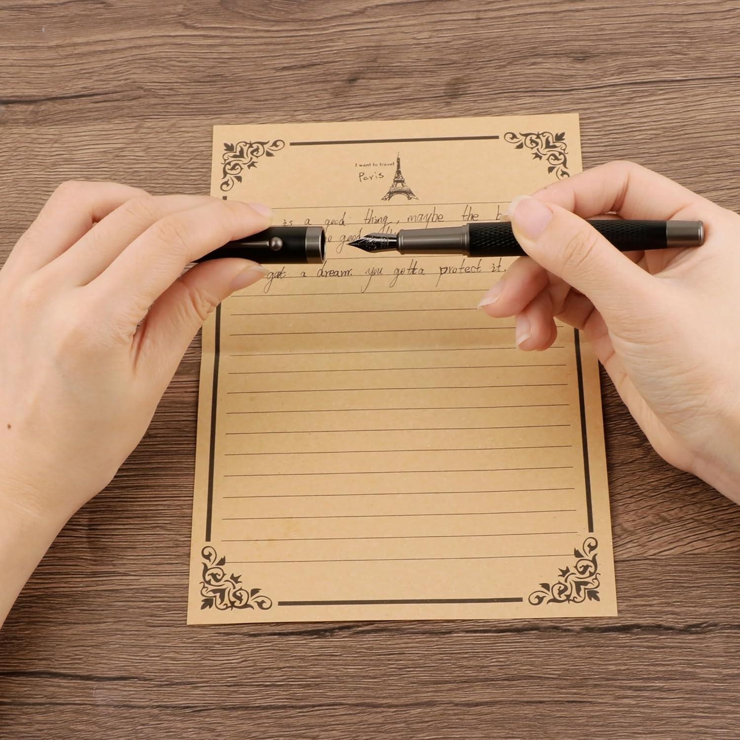 Juego de Plumas Fuente YICMY - Punta Fina y Media, 18 Cartuchos