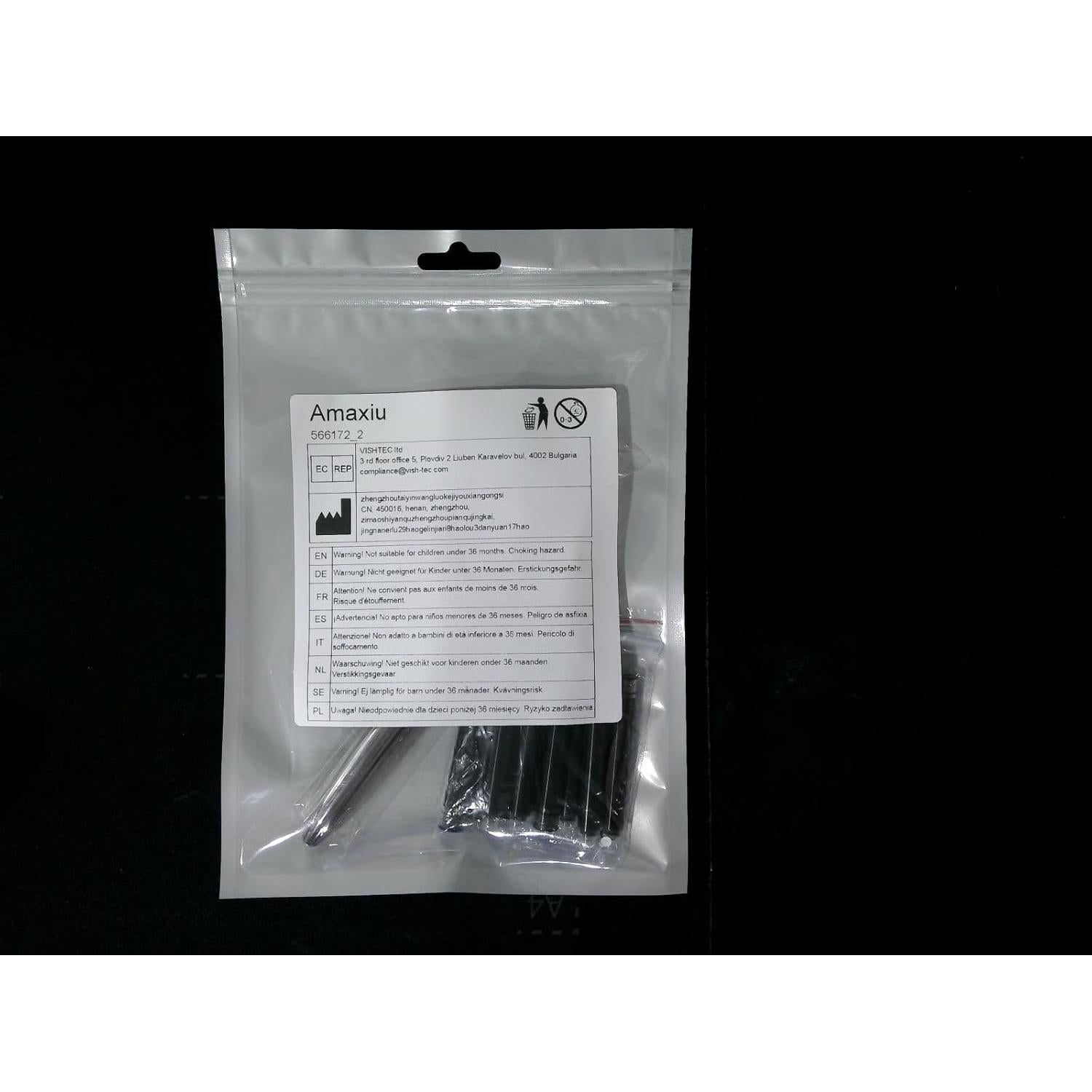 Pluma Fuente Amaxiu Gris Metal 0.38mm con 10 Cartuchos