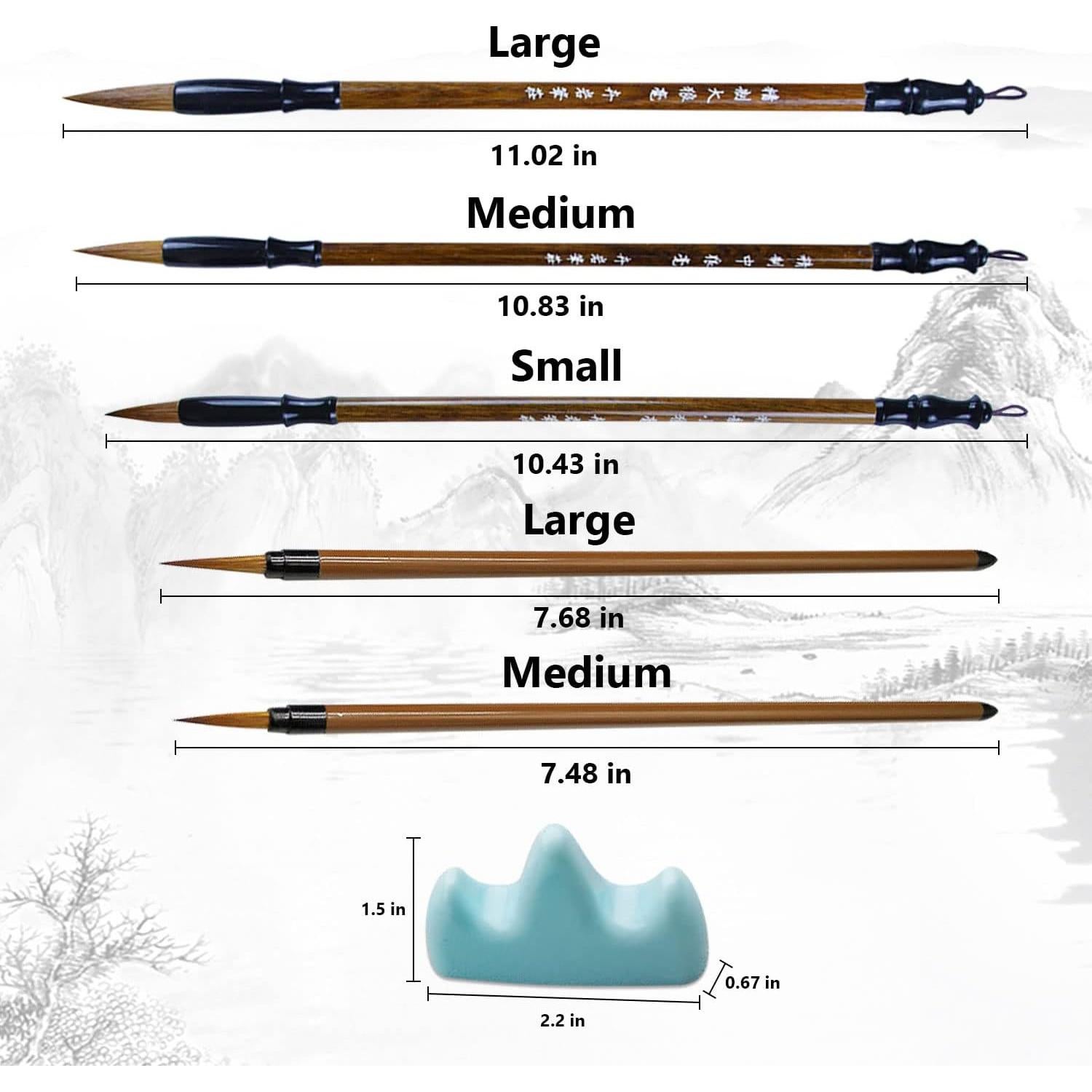 Conjunto de Pinceles de Caligrafía Knana 6 Piezas para Dibujo