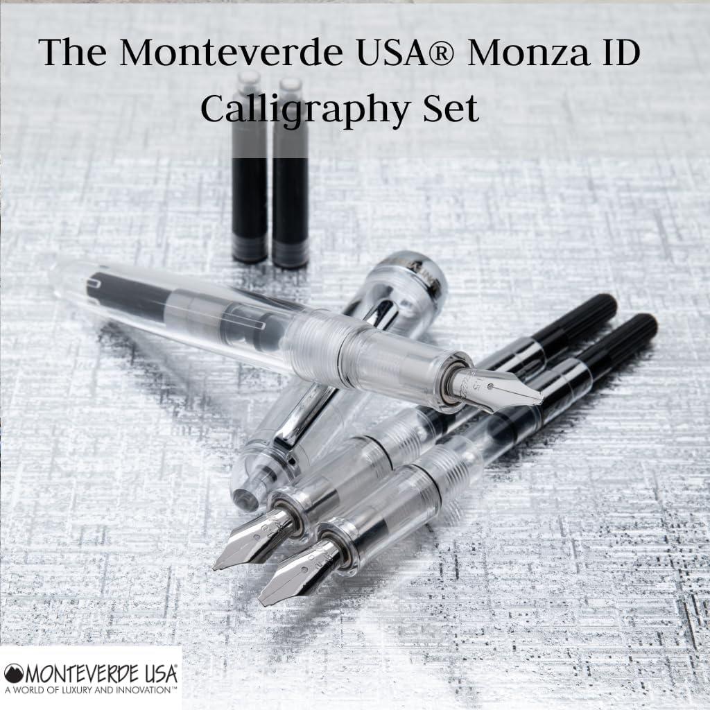 Pluma Estilográfica Monteverde USA Monza ID Set Caligrafía 1-2mm
