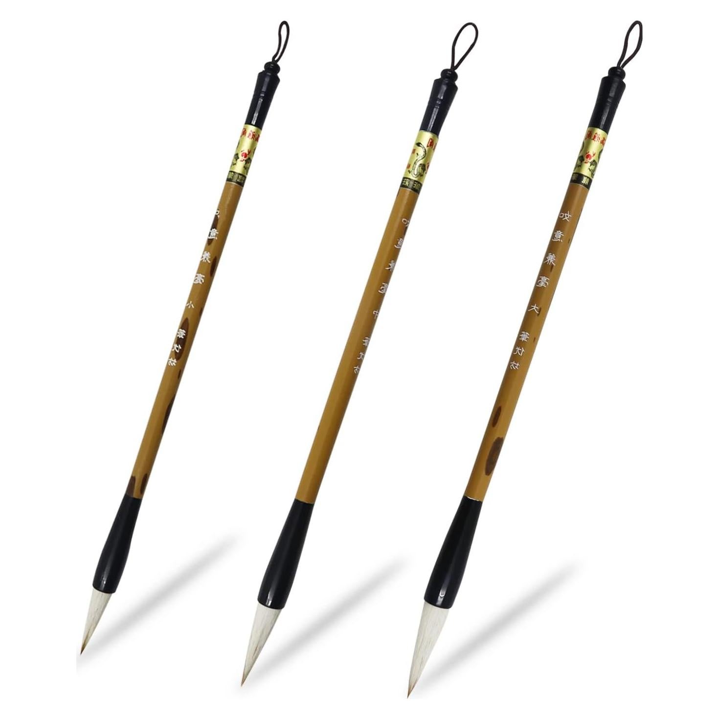 Juego de Pinceles de Caligrafía China Huakaile 3 Tamaños