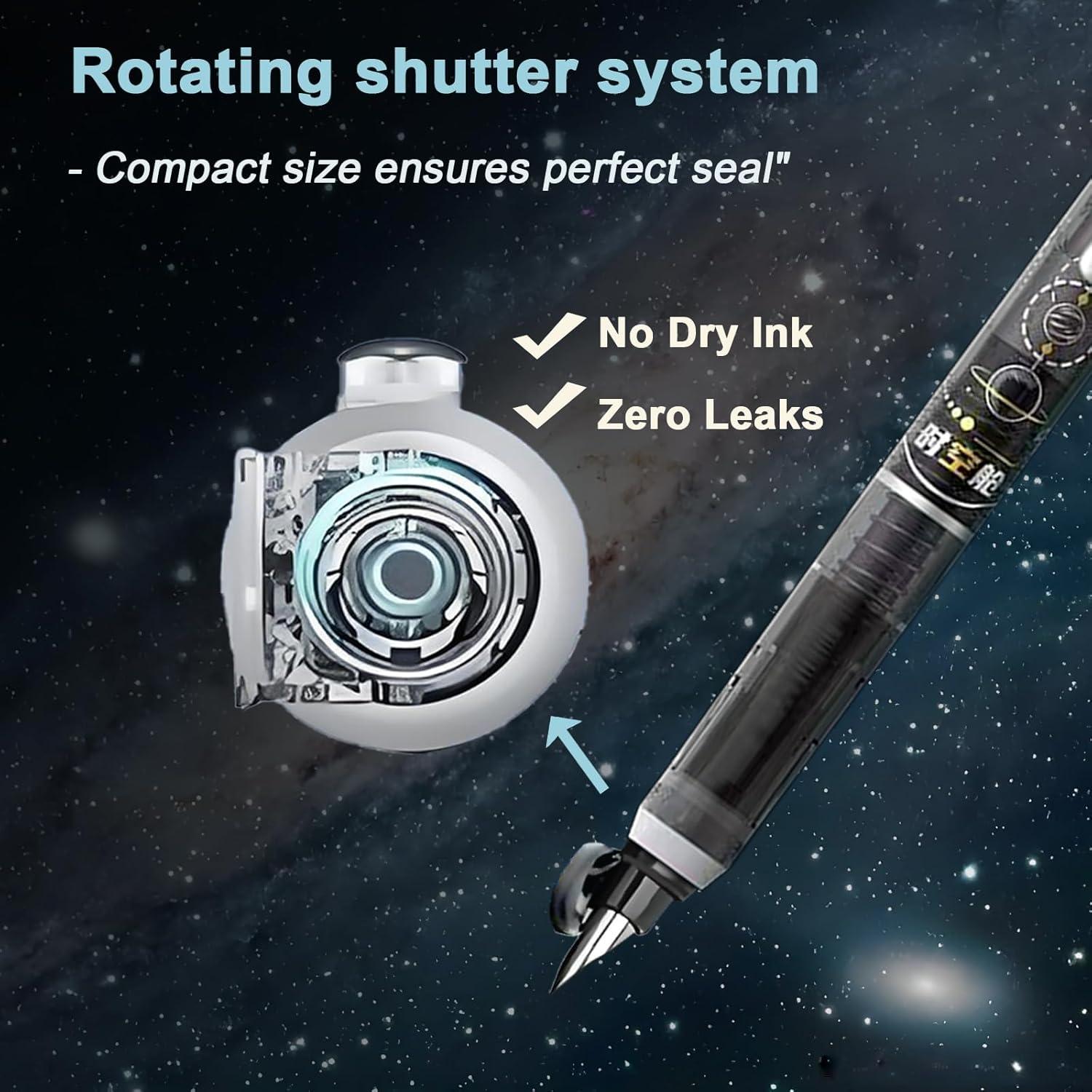 Pluma Fuente Retráctil Sylphiderm con 5 Cartuchos y Estuche