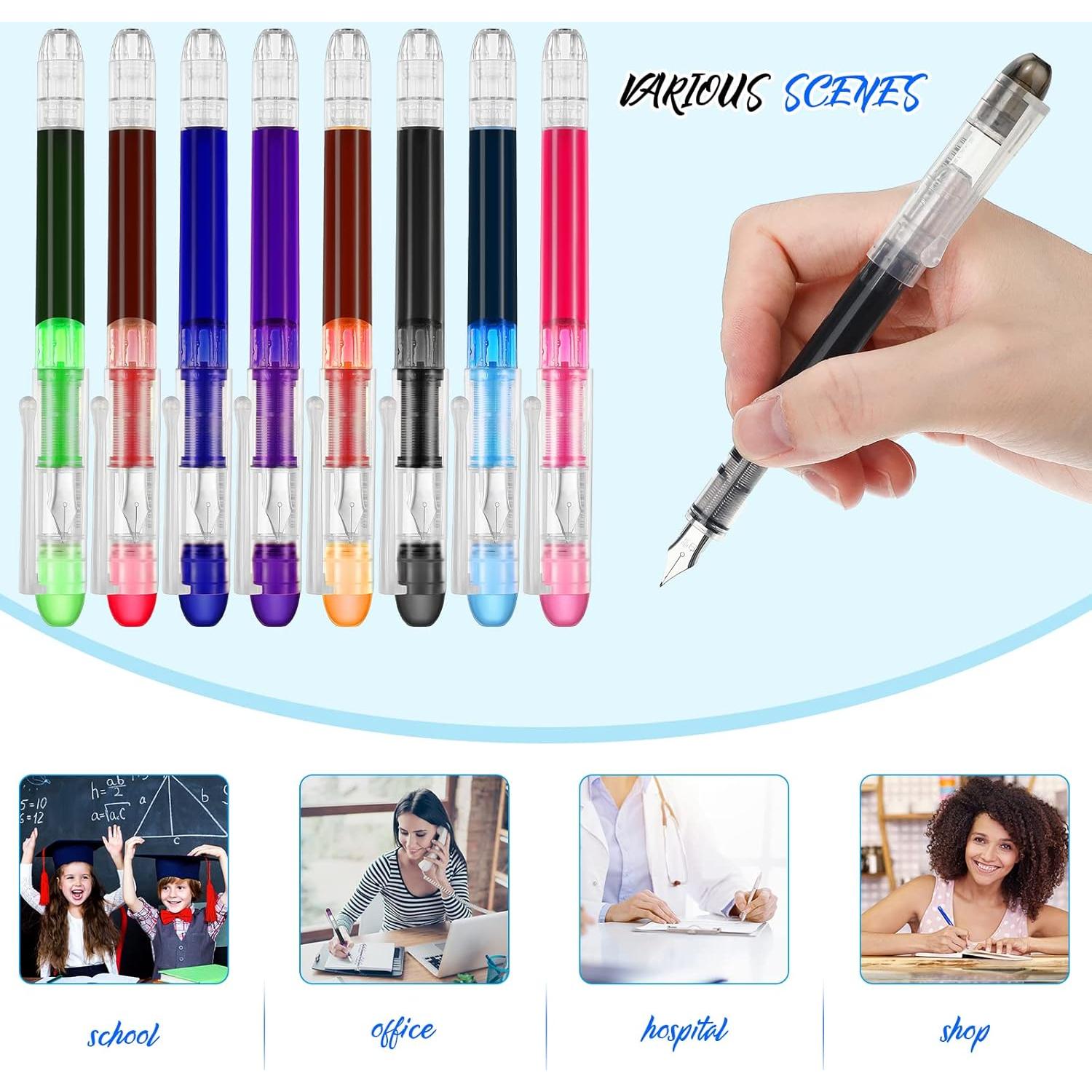 Set de 16 Plumas Fuente Zonon Multicolor Punta Extra Fina