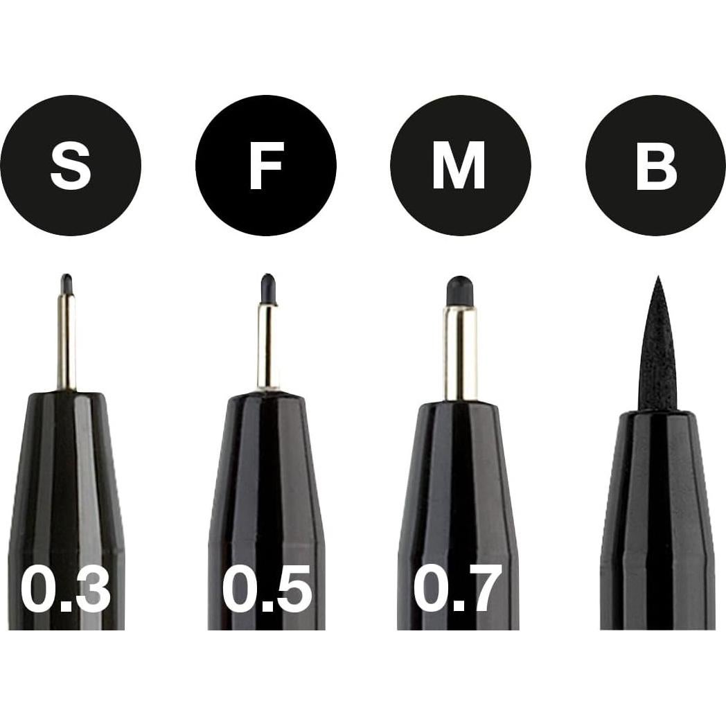 Set de 4 Bolígrafos Pitt Artist Faber-Castell Tinta Negra