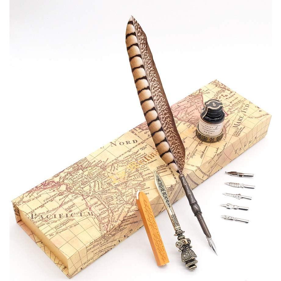 Juego de Pluma de Caligrafía GC LL-14 con 6 Puntas y Tinta