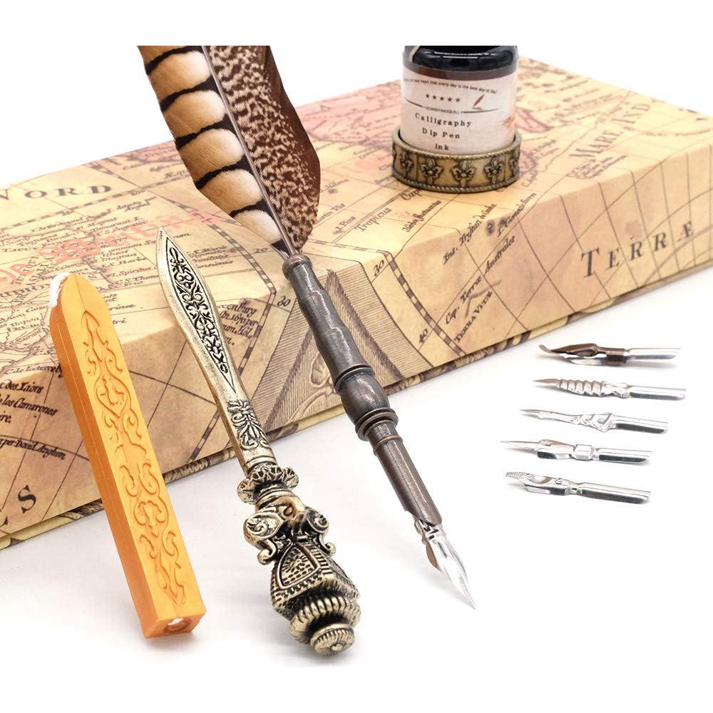 Juego de Pluma de Caligrafía GC LL-14 con 6 Puntas y Tinta