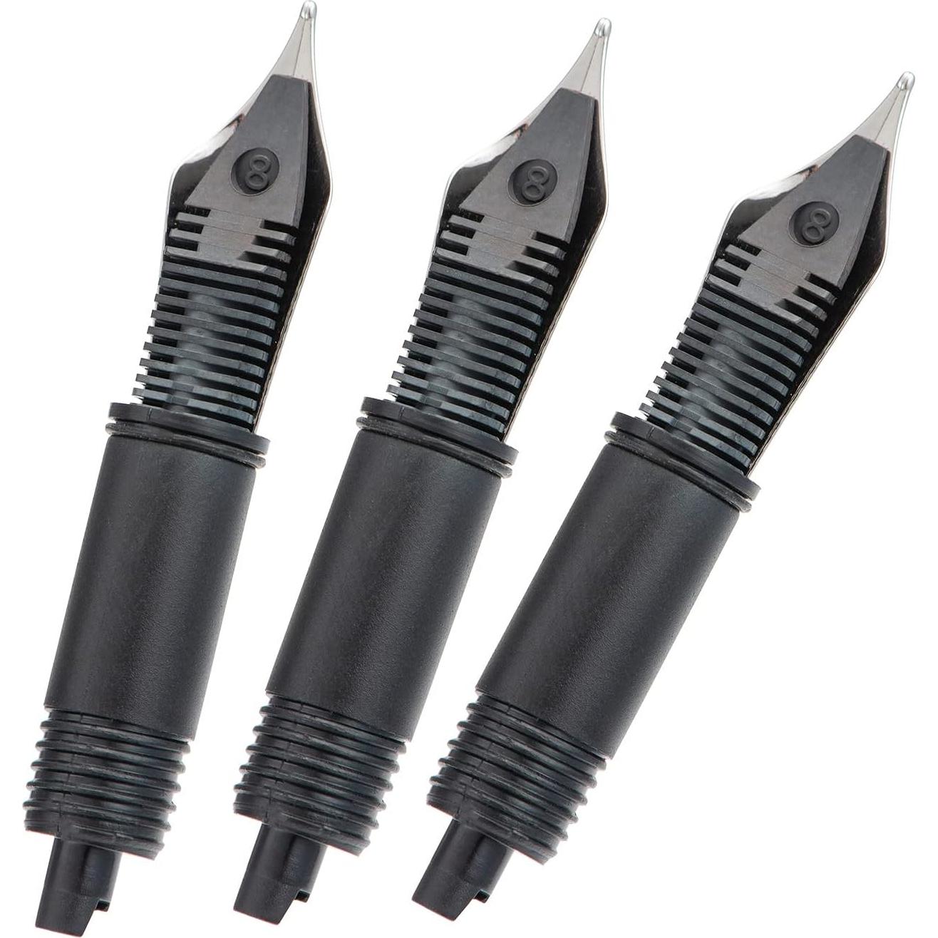 Juego de 3 Puntas de Pluma Fuente HONG DIAN Plata Extra Fina