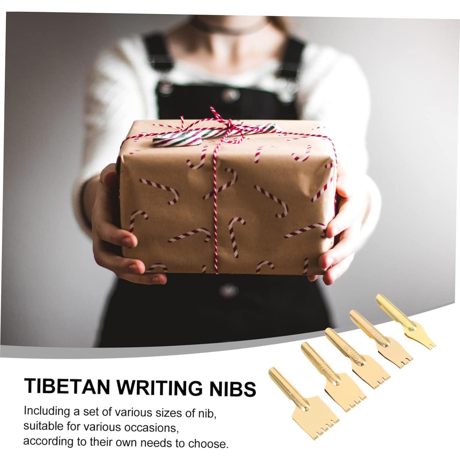 5 Puntas de Pluma de Caligrafía NUOBESTY - Latón Dorado