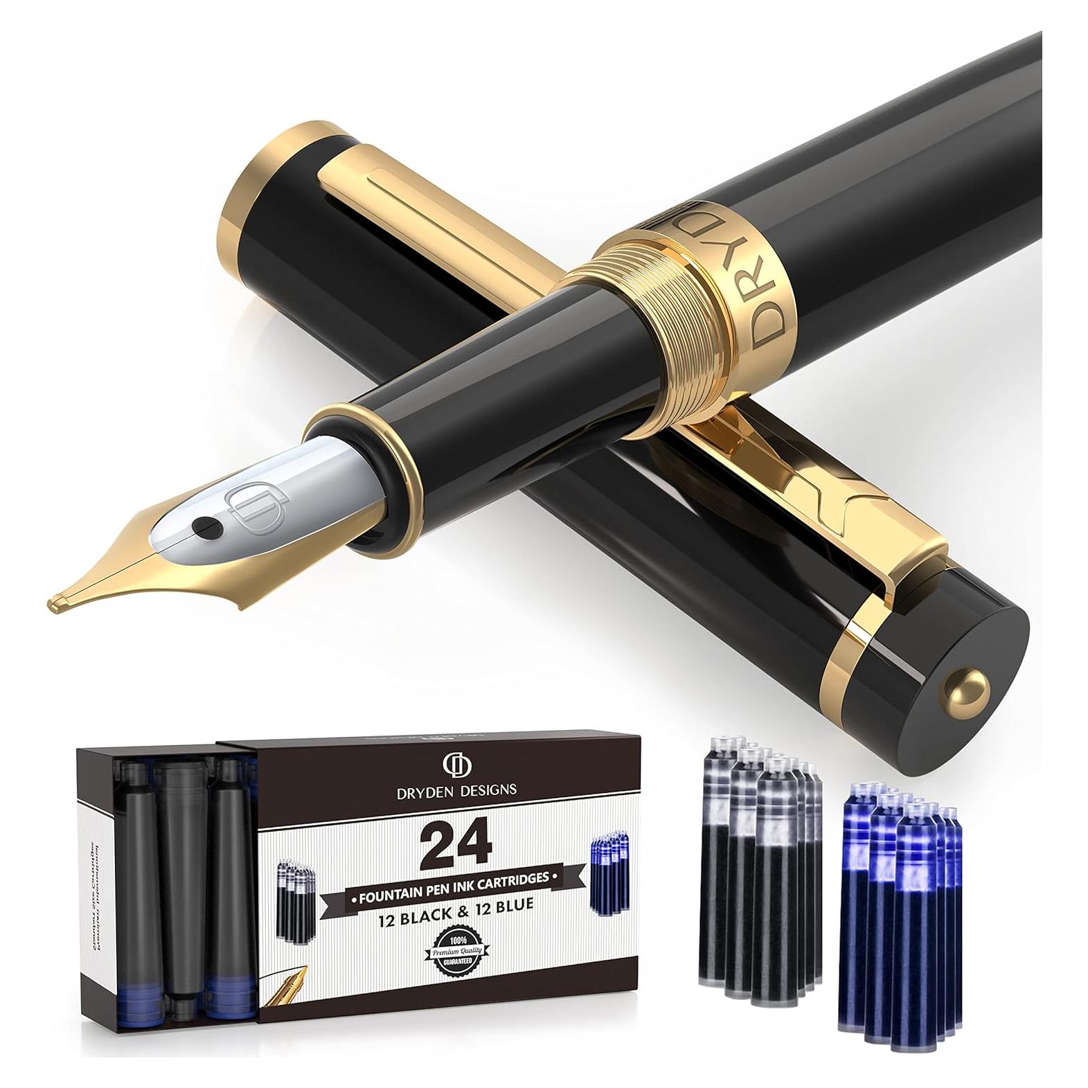 Bolígrafo Dryden Designs con Estuche y 24 Cartuchos de Tinta