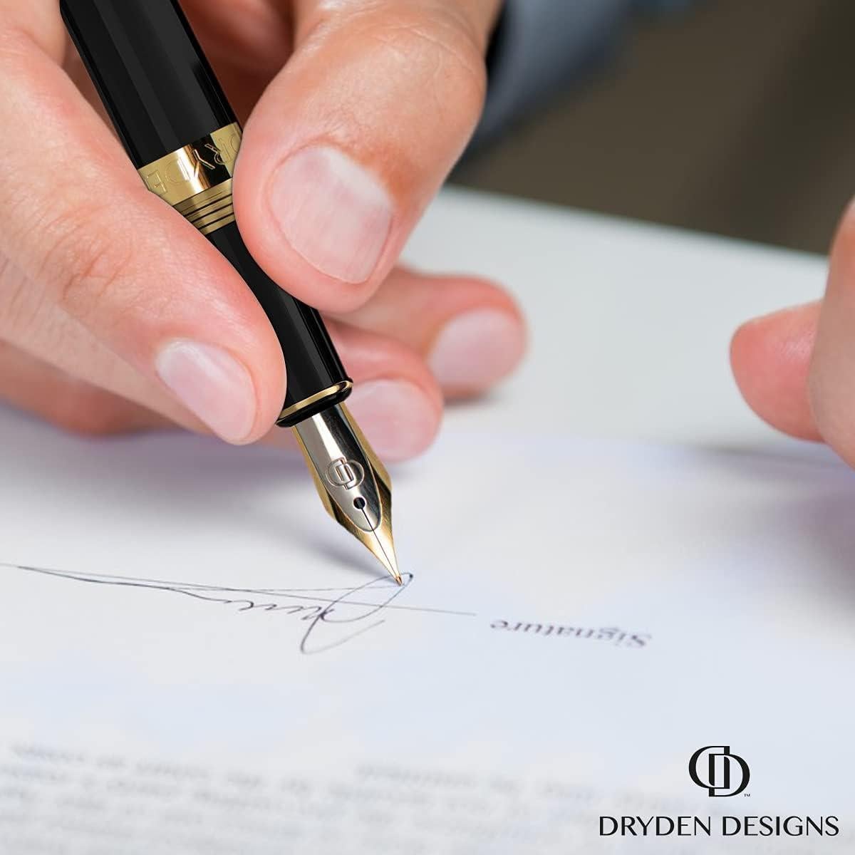 Bolígrafo Dryden Designs con Estuche y 24 Cartuchos de Tinta