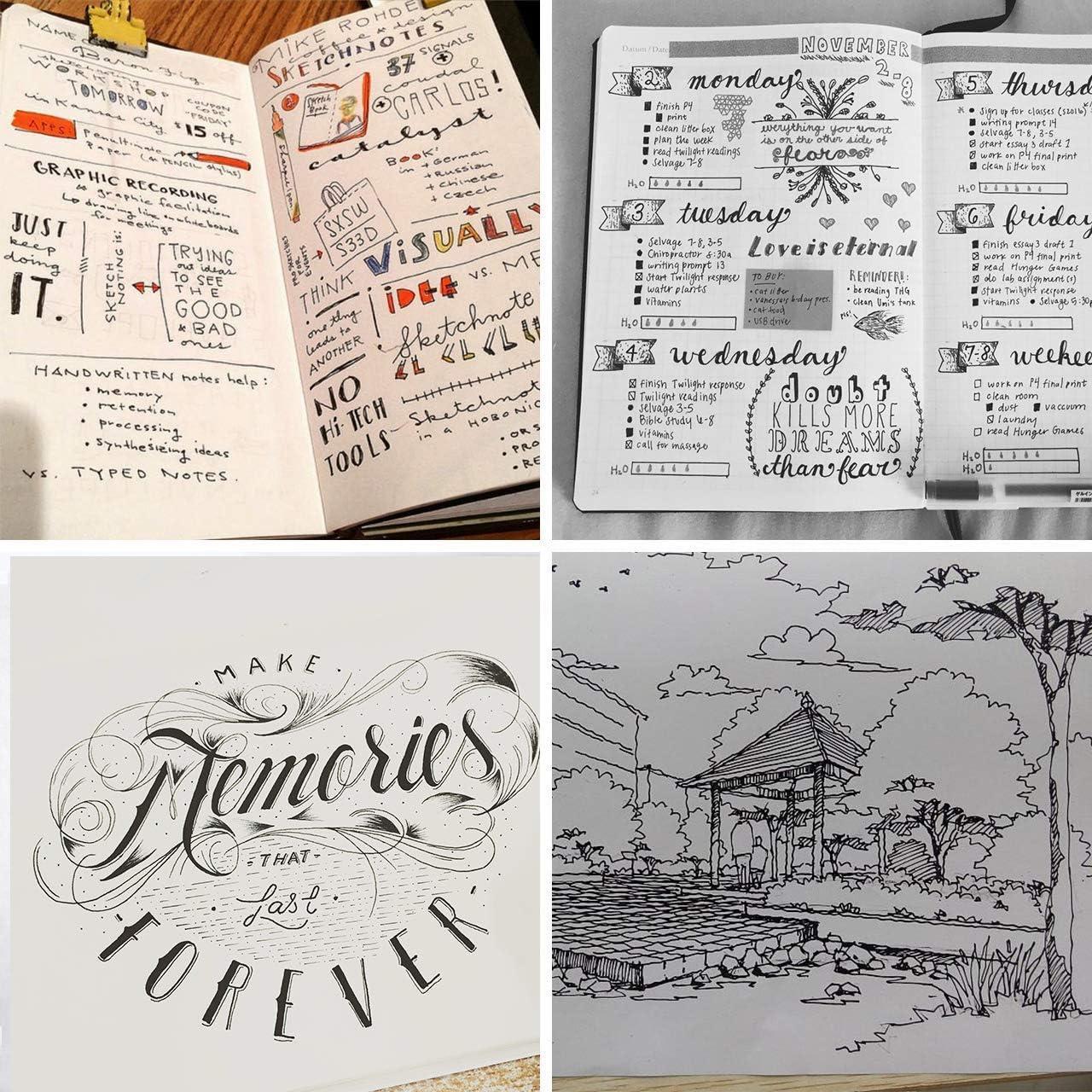 Marcadores de Caligrafía Rilanmit, 6 Piezas, Tinta Negra Recargable