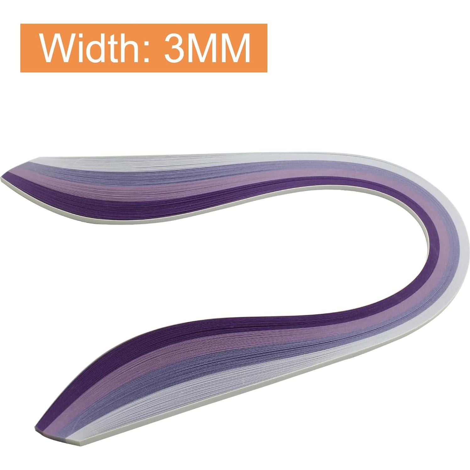 Hitefu Tiras de Papel Quilling 9 Sets 3mm Ancho 39cm Largo