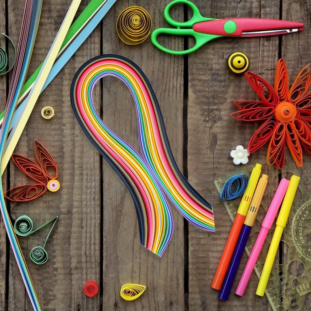 Conjunto de Tiras de Papel Quilling Enenes 36 Colores 54 cm