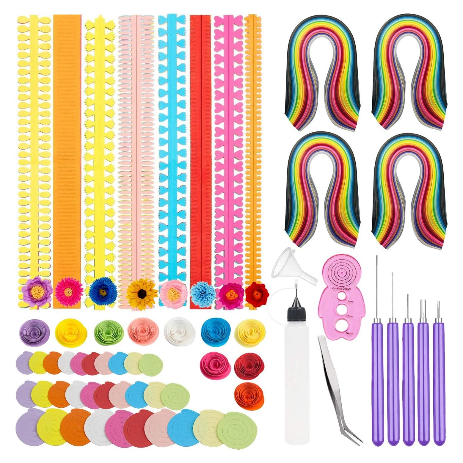Woohome Kit de Quilling 1040 Tiras de Papel y Herramientas