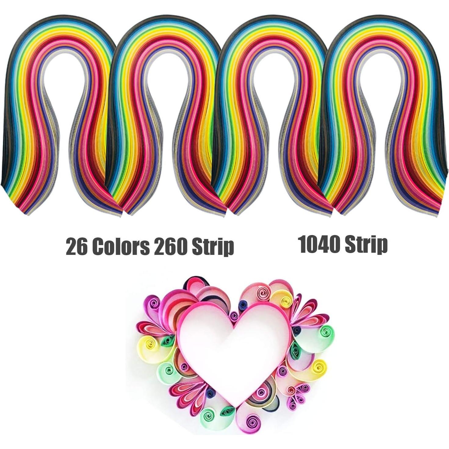 Woohome Kit de Quilling 1040 Tiras de Papel y Herramientas