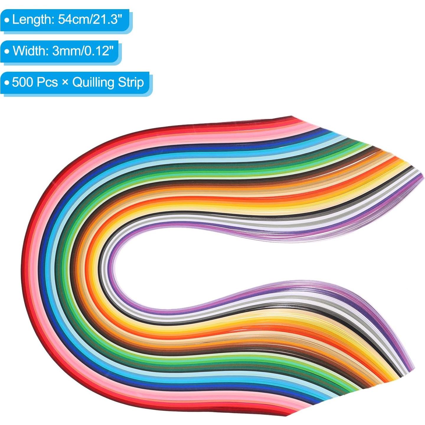 Tiras de Papel Quilling PATIKIL 500pcs 3mm x 54cm DIY