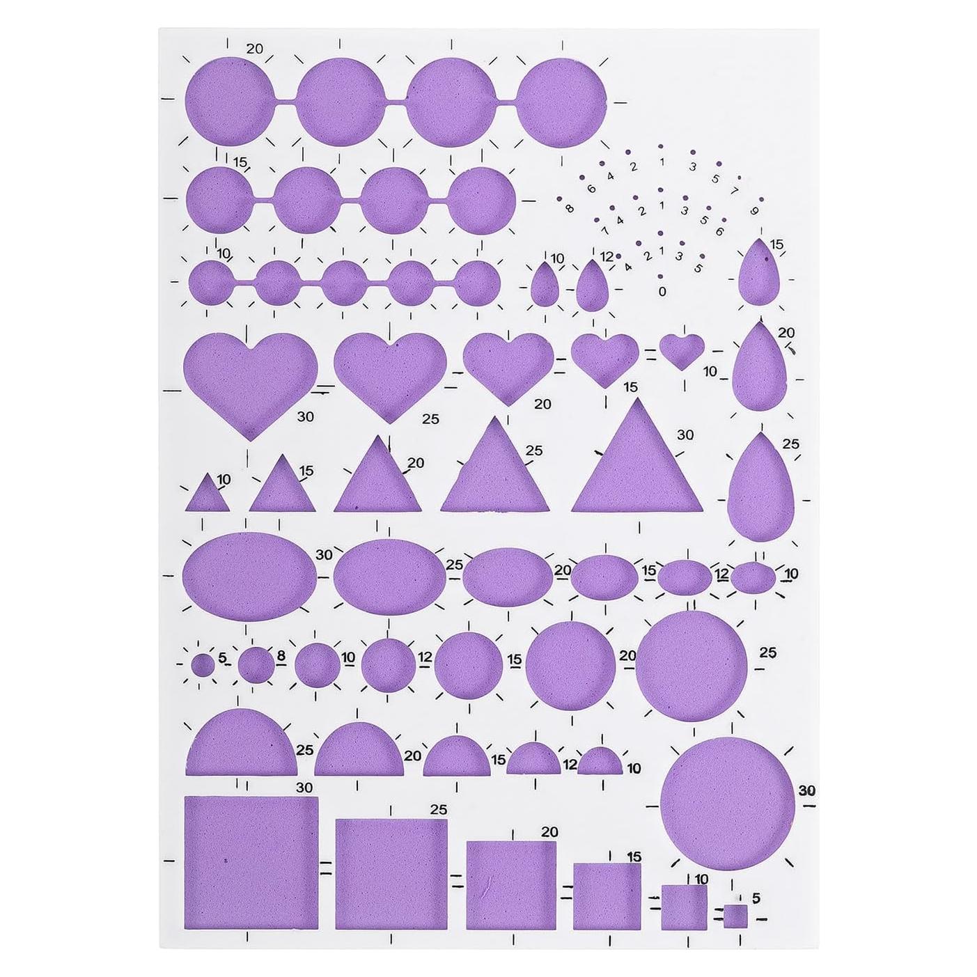 Plantilla de Quilling MECCANIXITY 21x15 cm Blanca para Manualidades