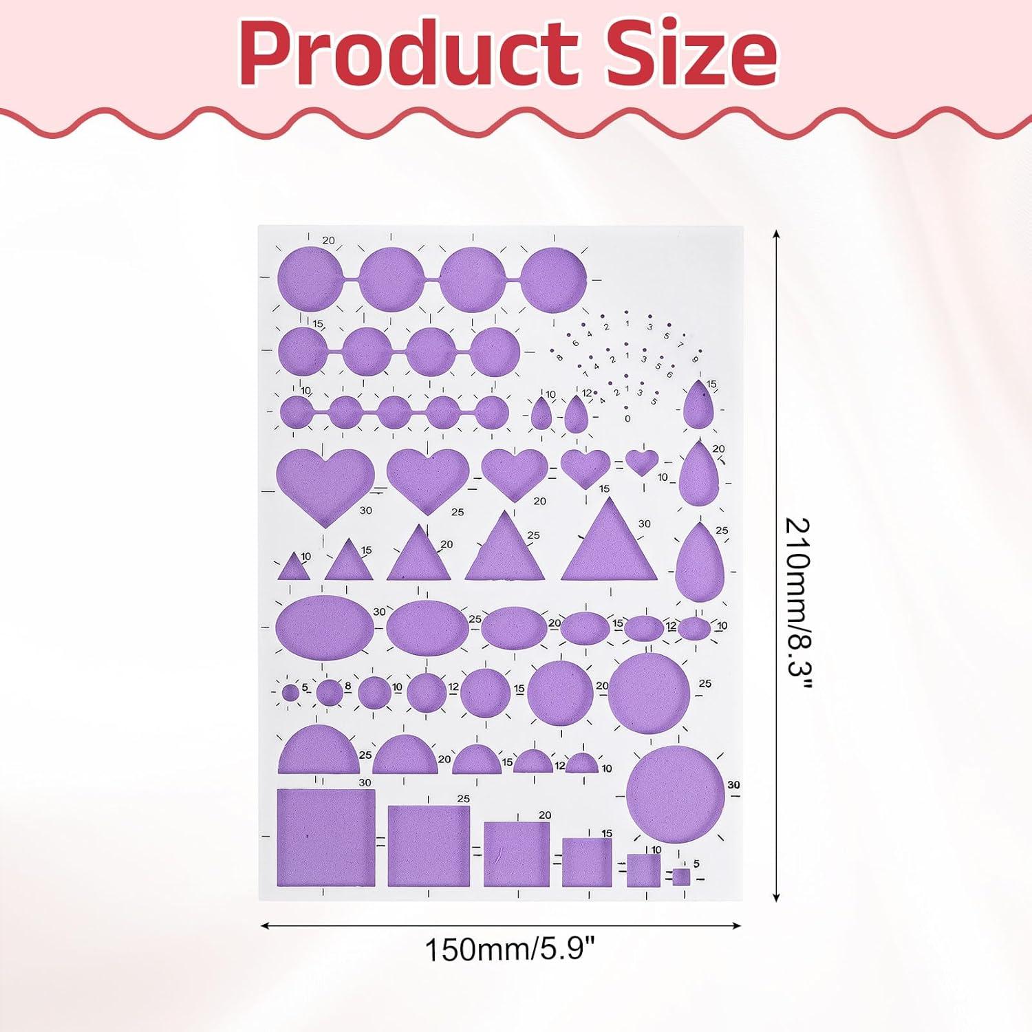 Plantilla de Quilling MECCANIXITY 21x15 cm Blanca para Manualidades