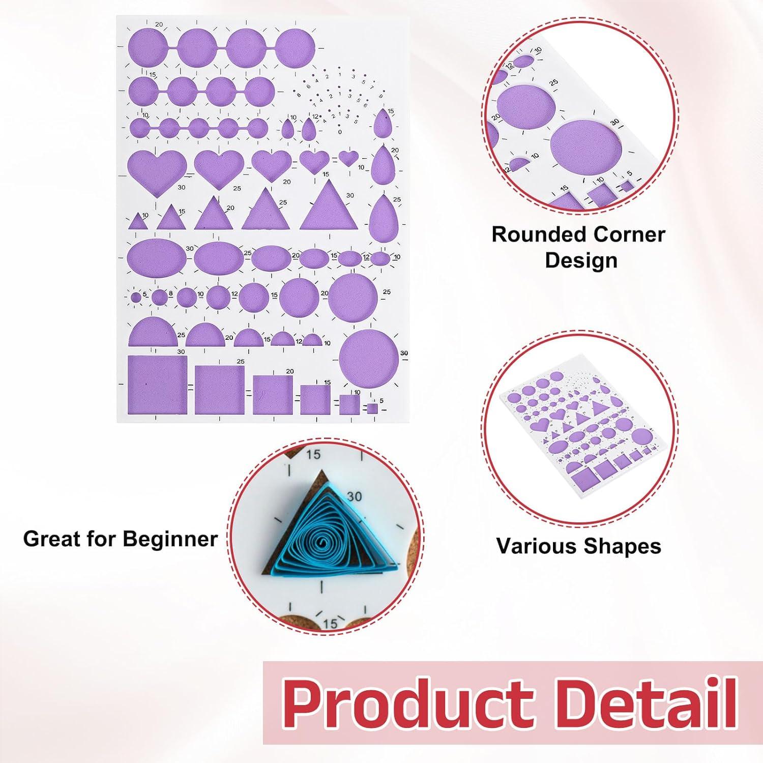 Plantilla de Quilling MECCANIXITY 21x15 cm Blanca para Manualidades