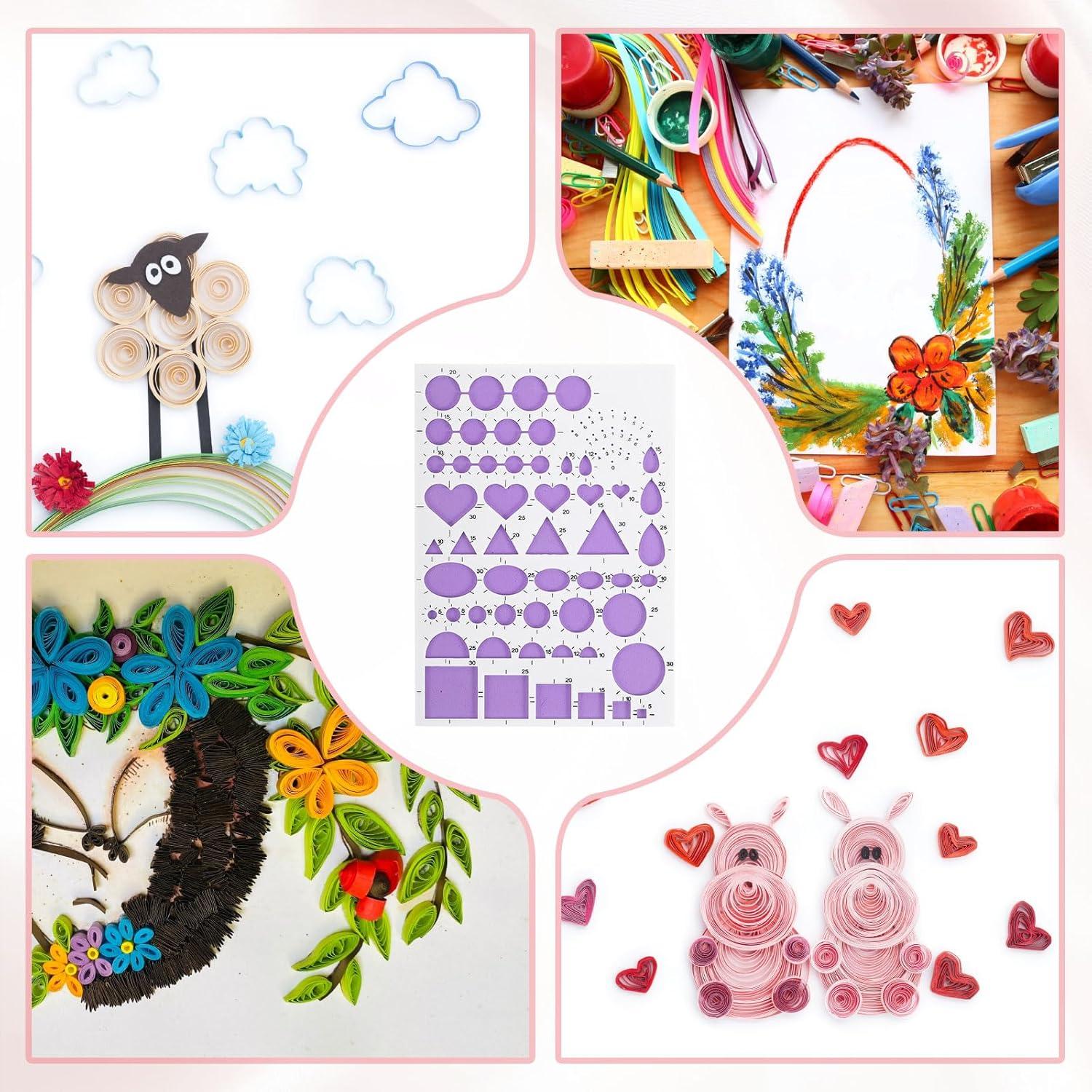 Plantilla de Quilling MECCANIXITY 21x15 cm Blanca para Manualidades