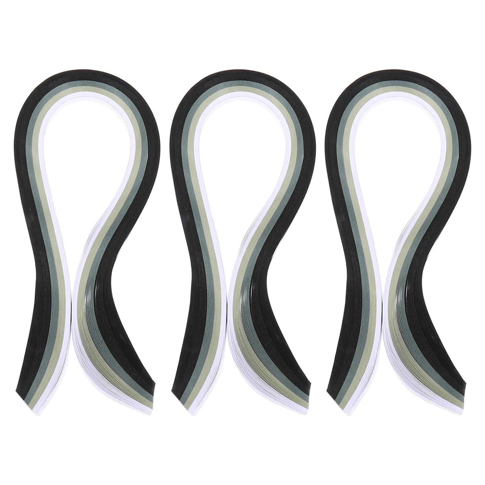 Tiras de Papel Quilling PATIKIL 390x7mm Gris Gradiente 300 Pcs