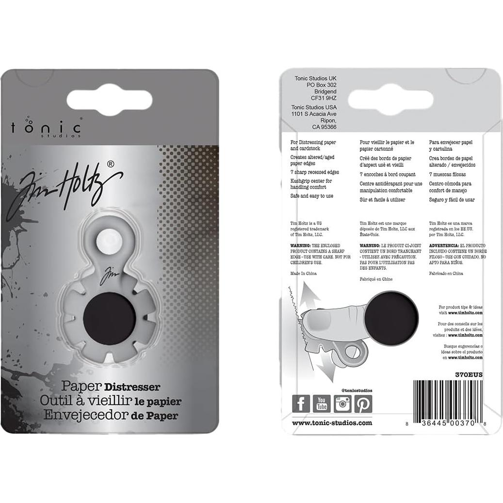 Herramienta de Distresado de Papel Tim Holtz Tonic Studios - 7 Cuchillas Recesadas