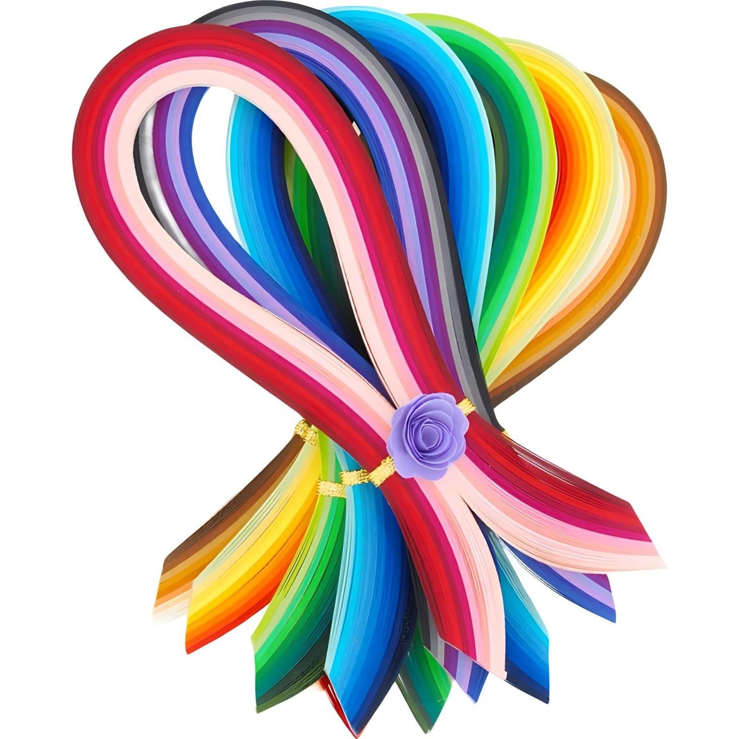 Tiras de Papel Quilling DoingDo 5mm Rojo Pastel 90pcs