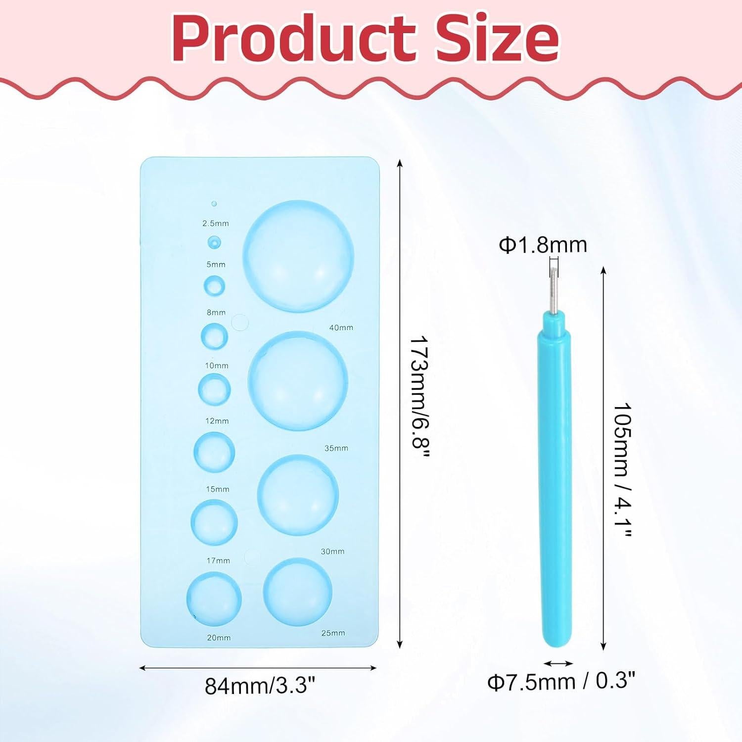 Herramientas de Quilling MECCANIXITY 17.3x8.4 cm Azul